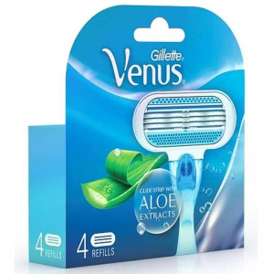 Gillette Venus Razor Glide Strip with Aloe Extracts 4 Refills