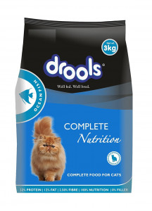 Drools Adult Complete Nutrition (1+ Year) Dry Cat Food Ocean Fish - 3kg