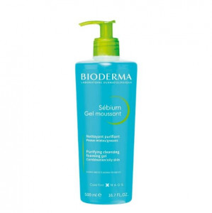 Bioderma Sebium Gel Moussant Purifying Cleansing Foaming Gel for Combination to Oil Skin 500ml