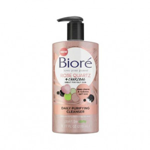 Biore Rose Quartz + Charcoal Daily Purifying Cleanser - 200ml