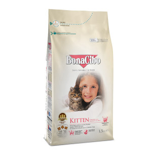 BonaCibo Super Premium Kitten Dry Food For All Breeds - 1.5kg