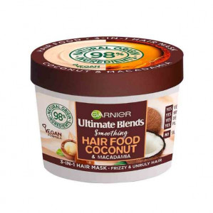 Garnier Ultimate Blends Smoothing Hair Food Coconut & Macadamia 3 In 1 Frizzy And Unruly Hair Mask 390ml