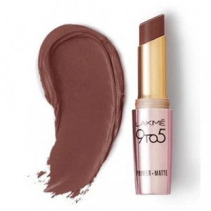 Lakmé 9 To 5 Primer + Matte Lip Color Brown Walnut