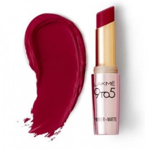 Lakmé 9 To 5 Primer + Matte Lip Color Burgundy Passion