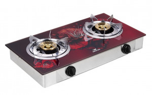 Walton WGS-GDB90 LPG/NG Gas Stove Glass Top Double Burner