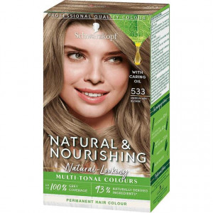 Schwarzkopf Natural & Nourish Permanent Hair Colour - 533 Medium Ash Blonde