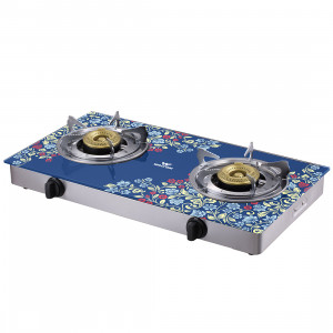 Walton WGS-GDC90 LPG/NG Gas Stove Glass Top Double Burner