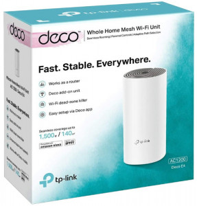 TP-Link Deco E4 AC1200 Whole Home Mesh Wi-Fi System (1-Pack)