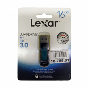 Lexar JumpDrive S57 16GB USB 3.0 LJDS57-16GABEU Black-Teal Pen Drive