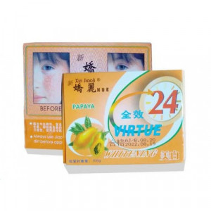 Xin Jiaoli Papaya 24 Virtue Whitening Face Soap 100g